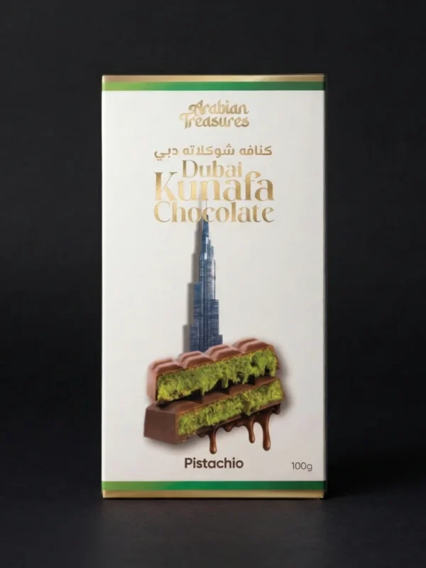 Arabian Treasures - Dubai Kunafa Chocolate (Pistachio 100g)