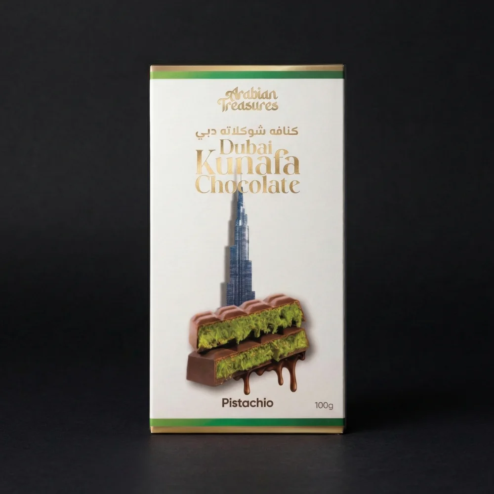 Arabian Treasures - Dubai Kunafa Chocolate (Pistachio 100g)