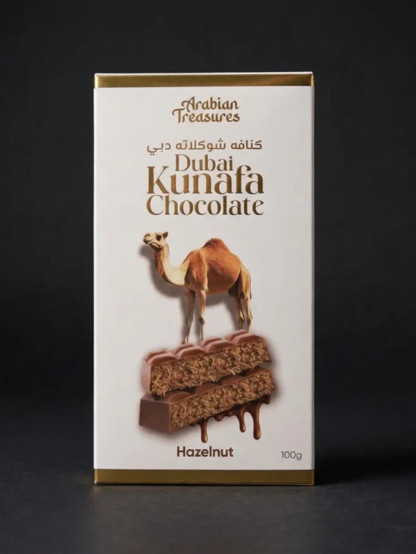 Arabian Treasures - Dubai Kunafa Chocolate (Hazelnut 100g)