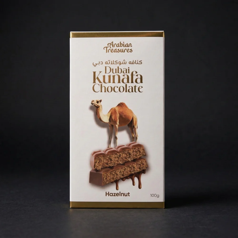 Arabian Treasures - Dubai Kunafa Chocolate (Hazelnut 100g)