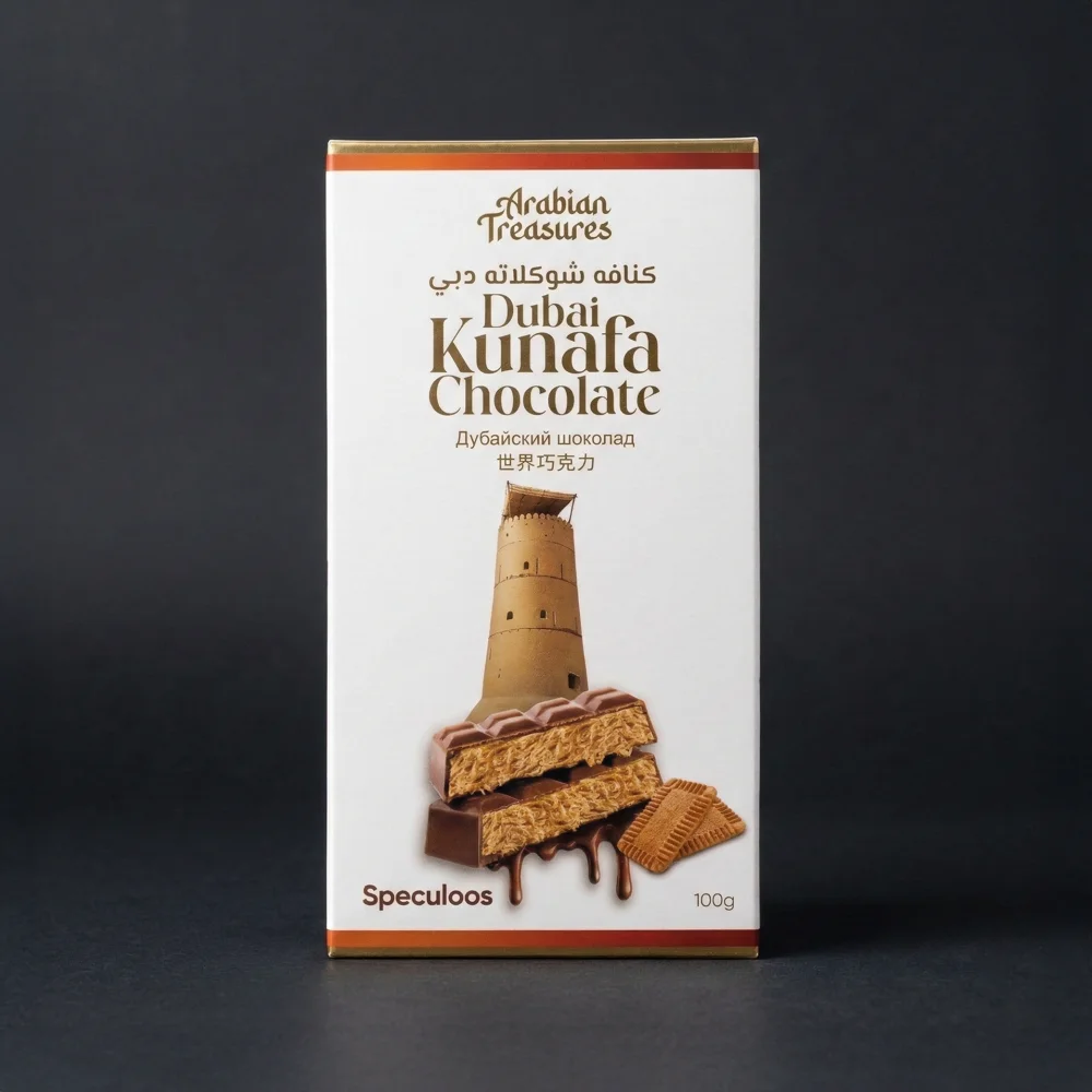 Arabian Treasures - Dubai Kunafa Chocolate (Speculoos 100g)
