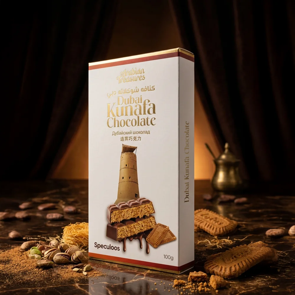 Arabian Treasures - Dubai Kunafa Chocolate (Speculoos 100g) - Image 2