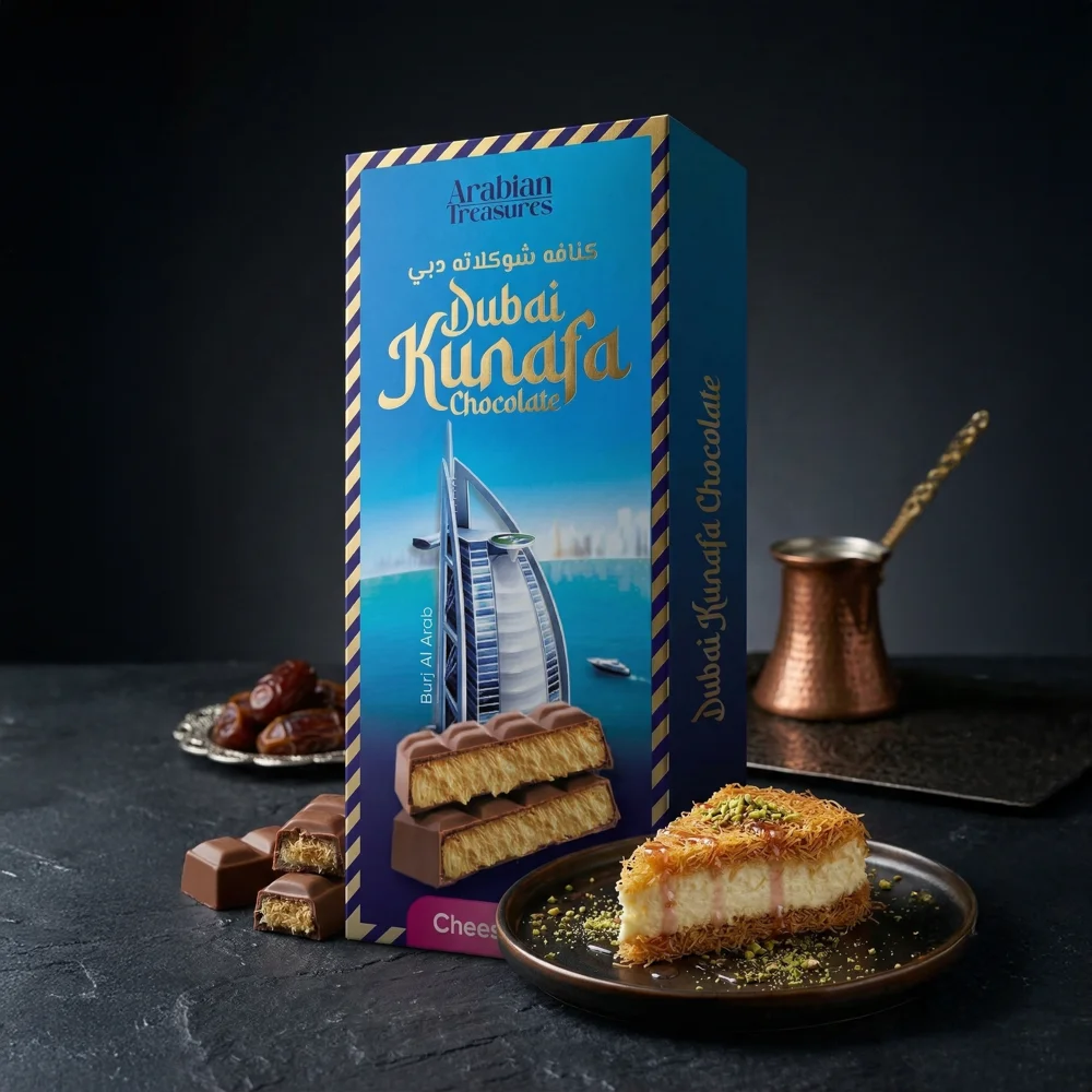 Arabian Treasures - Dubai Kunafa Chocolate (Cheesecake 160g) - Image 2